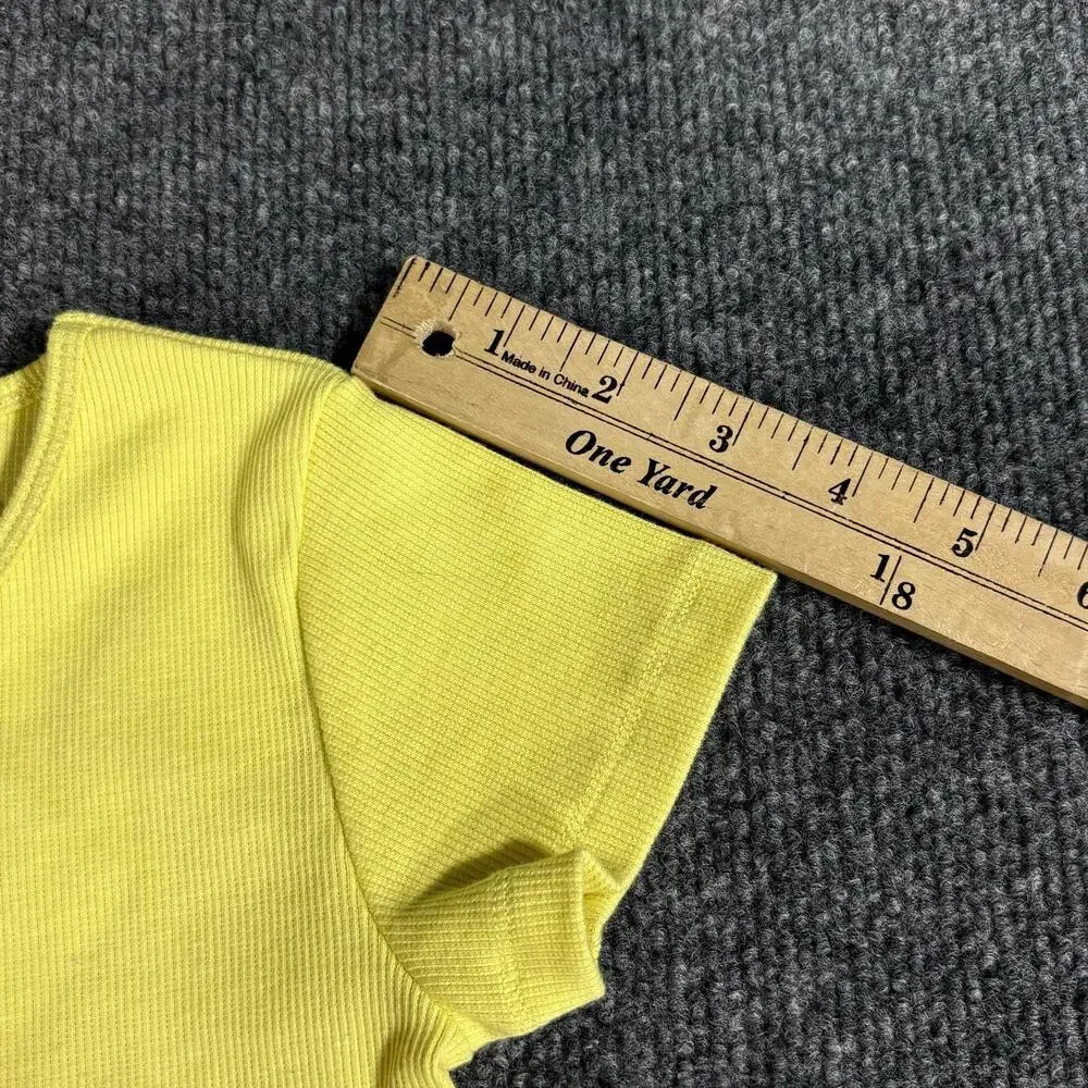 Molo Dress Girls 7-8 Yellow Floral Print Short Sleeve Organic Cotton Fit Flare